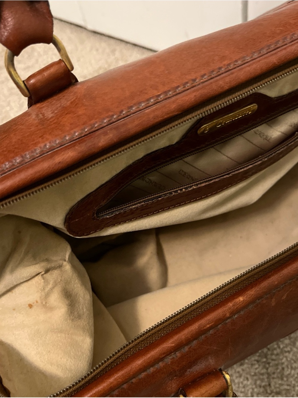 Ceancarel vintage Brown Leather bag - Picture 9 of 13